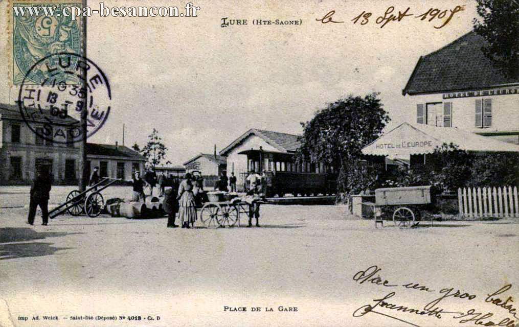 LURE (HTE-SAONE) - PLACE DE LA GARE